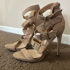 Shoe Dazzle tan heels